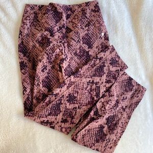 Victoria’s Secret pink snake skin workout pants